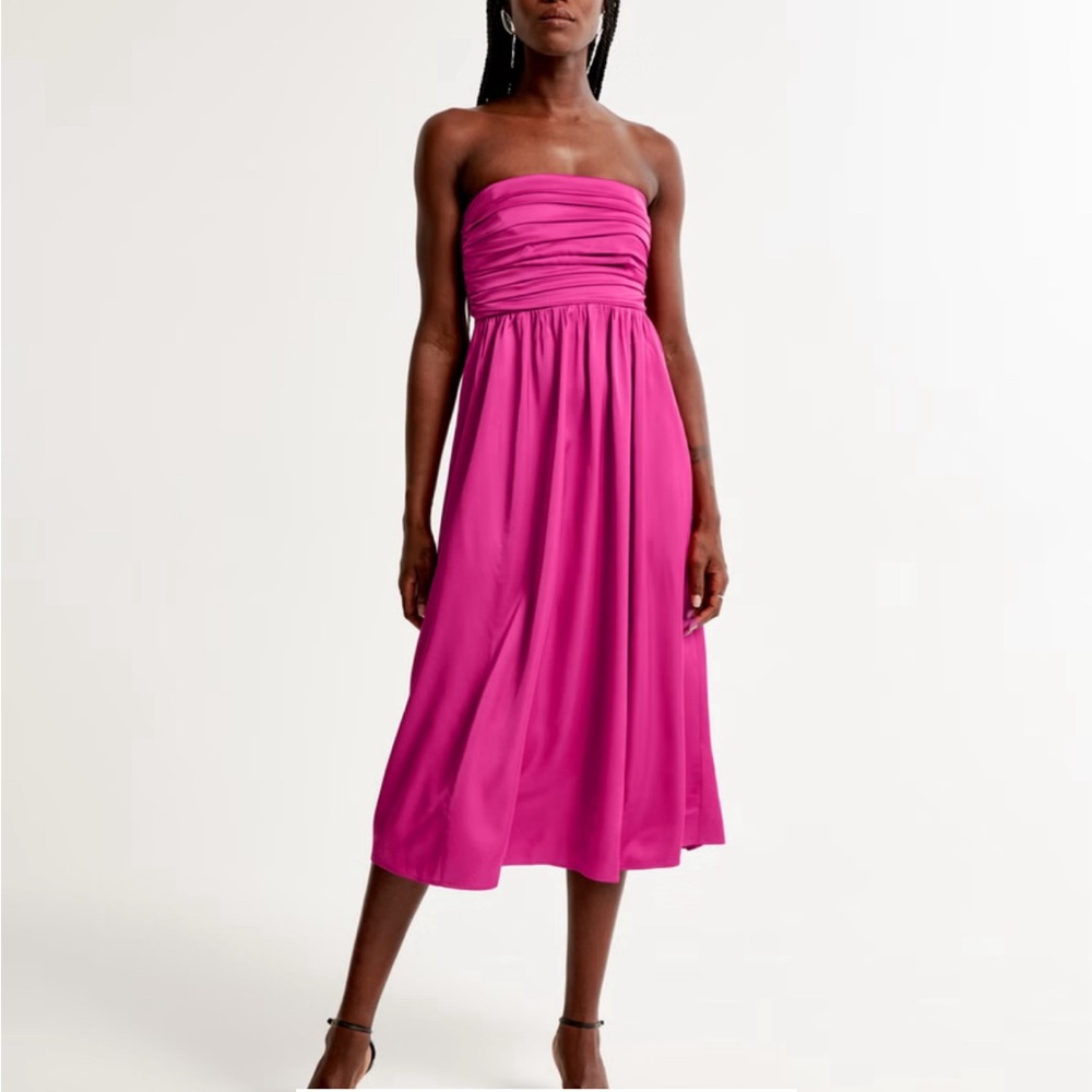 Abercrombie Emerson Ruched Midi Dress